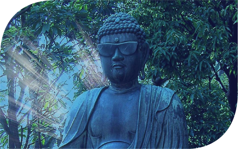 Cool Buddha, balancing fear and desire